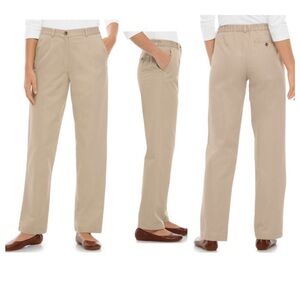 L.L. Bean Women’s Wrinkle Free cotton Cream Pants